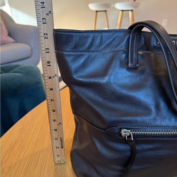 MIU MIU Vitello Soft Leather Shopping Tote Bag Brown VGUC - Picture 12 of 13